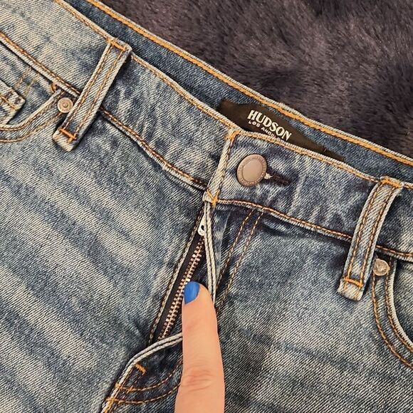 HUDSON Womens Gemma Denim Frayed Hem Cutoff Shorts Blue 28, new with tags! - Picture 4 of 15